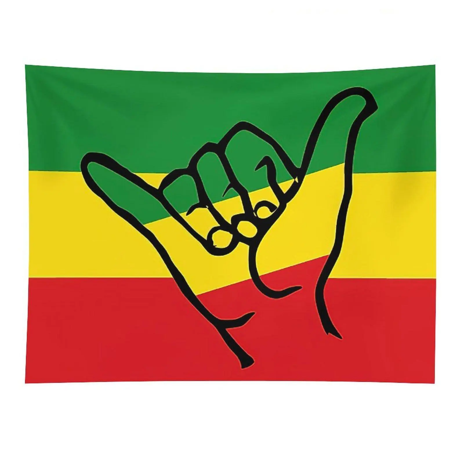 Rasta Shaka Hand Tapestry Reggae Flag Wall Hanging Decor