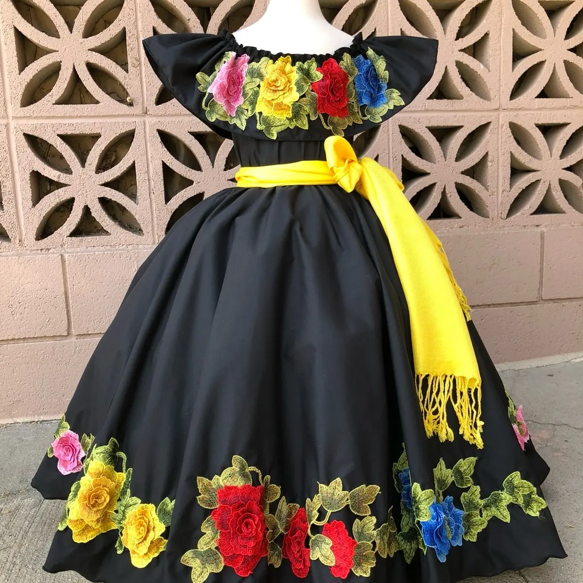 Mexican dress with elastic in the waist and arms Casual Traditional Cotton  Fabric Womenswear Comfortable Comfort Soft - TikTok Shop