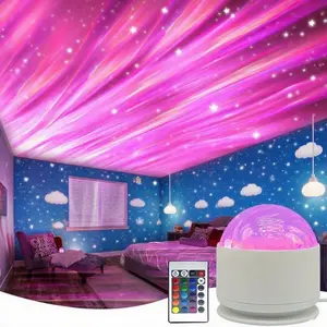 Arctic Light Projection Lamp, Remote Control, 16 Color Night Light, Adjustable Mood Lighting, Memory Function, Ideal Gift for Kids, Ceiling Projection Lamp