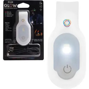 Clipglow Nurse Light Clip On  Night Shift Light, Bright, Lightweight , Portable, USB Rechargeable Flashlight for Badge, 8-10 Hours |4 Light Settings 10-25 Lumens Nurse |White