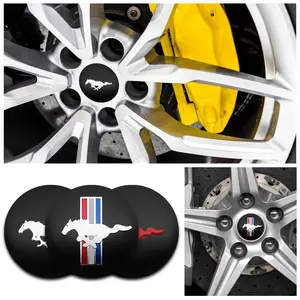 4pcs 56-65mm Car Aluminum Wheel Center HUB Caps, Tire Rim Covers for Ford St-Line Focus Mustang Fiesta Puma Kuga Mk7 Max F15, Car Accessories