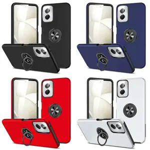 HappyDeal Dual Layer Shock Proof Rubber Coating Cover Case for Motorola Moto G Power 5G 2024 Ring Stand Holder Accessories Protective Protection Compact