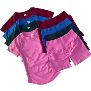 (With Logo) DFYFN two-piece women's sportswear set, shorts set, long pants set, high-waisted sports shorts, sports set, fitness wear, yoga set Backless Halter Crop Top Tie-Dye Cross Pattern Hoodie track Men's Velour Tracksuit Patchwork summer thermal men