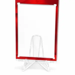Red Chrome Magnetic Card Display Case (35–55pt)