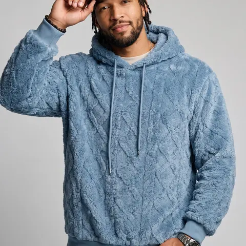 KZZ Men's Solid Plain Classic Stylish Fleece Hoodies - Long Sleeve Drawstring Hooded Tops, Menswear Outerwear, Christmas Gifts for Him