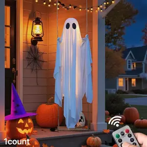 Suspension Swing Ghost Light Remote Control Halloween Decoration, Indoor/outdoor Battery-Powered, Party Courtyard Porch Home Shop