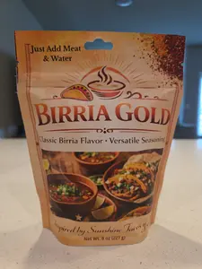 Birria Gold Seasoning – Authentic Birria Spice Blend (8oz Net Weight, 10oz Total Pouch)