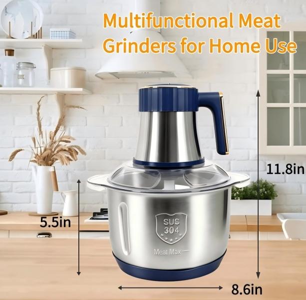 5L Electric Food Processor | 6-Blade Multi-Function Kitchen Chopper for Meat, Vegetables & Baby Food | BPA-Free Stainless Steel