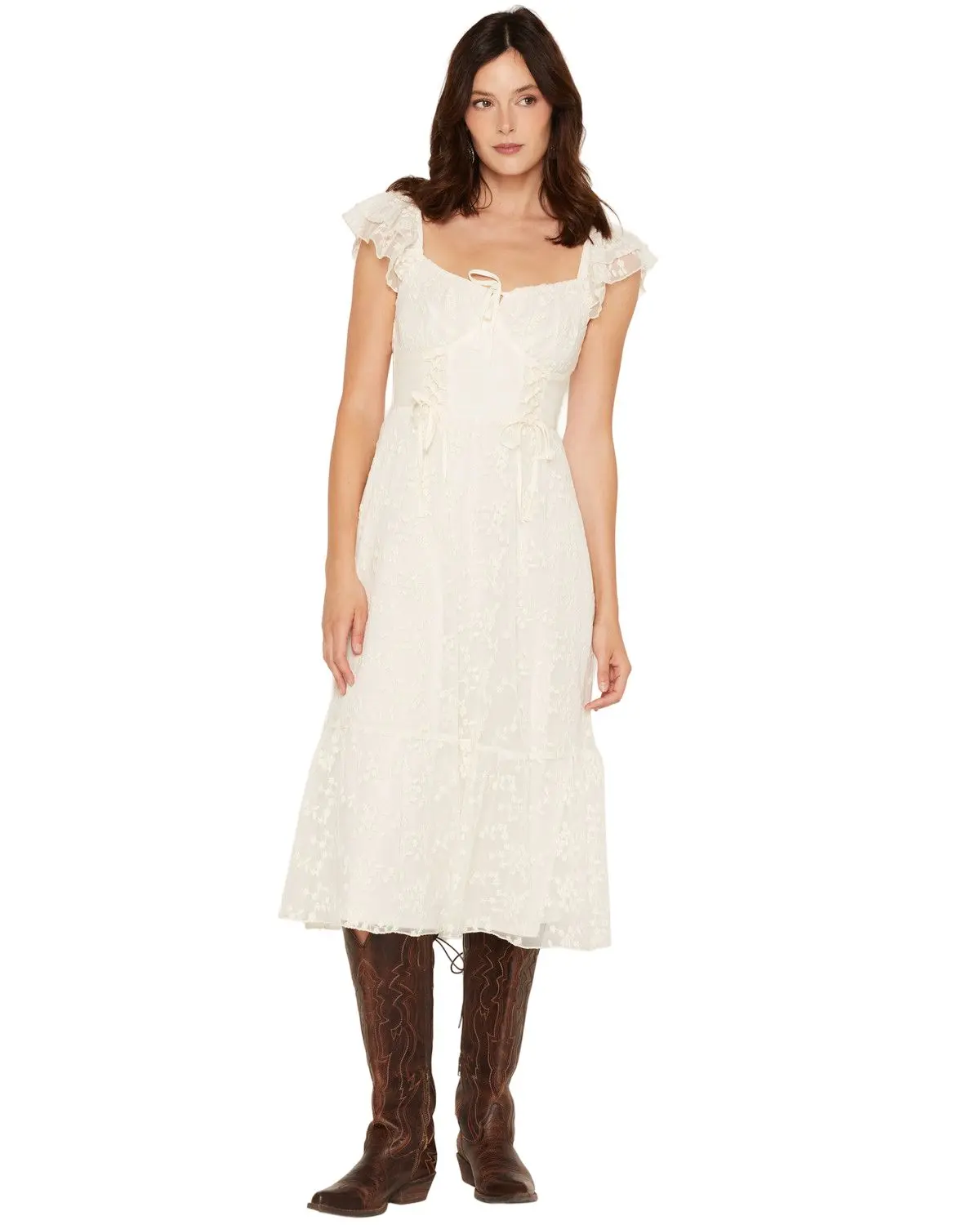 Ash Women's And Violet Women'S Corset Midi Dress - 26Er36xisi Ivory