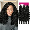 Vinisay Miracle Knots Human Crochet Hair Extensions - Female Deep Curly Bundles, Feather Curls, Burmese Spiral Curl, Pre-Separated, 1 Pack/60g, Reusable, Boho Braids Human Hair, 4-5 Packs for Full Head, Fashion Accessory