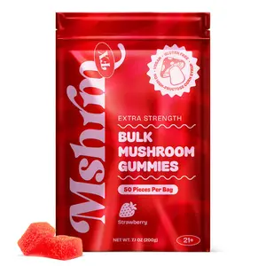 MshrMFX Bulk Mushroom Gummies — Strawberry | 50ct For Enhanced Energy & Focus