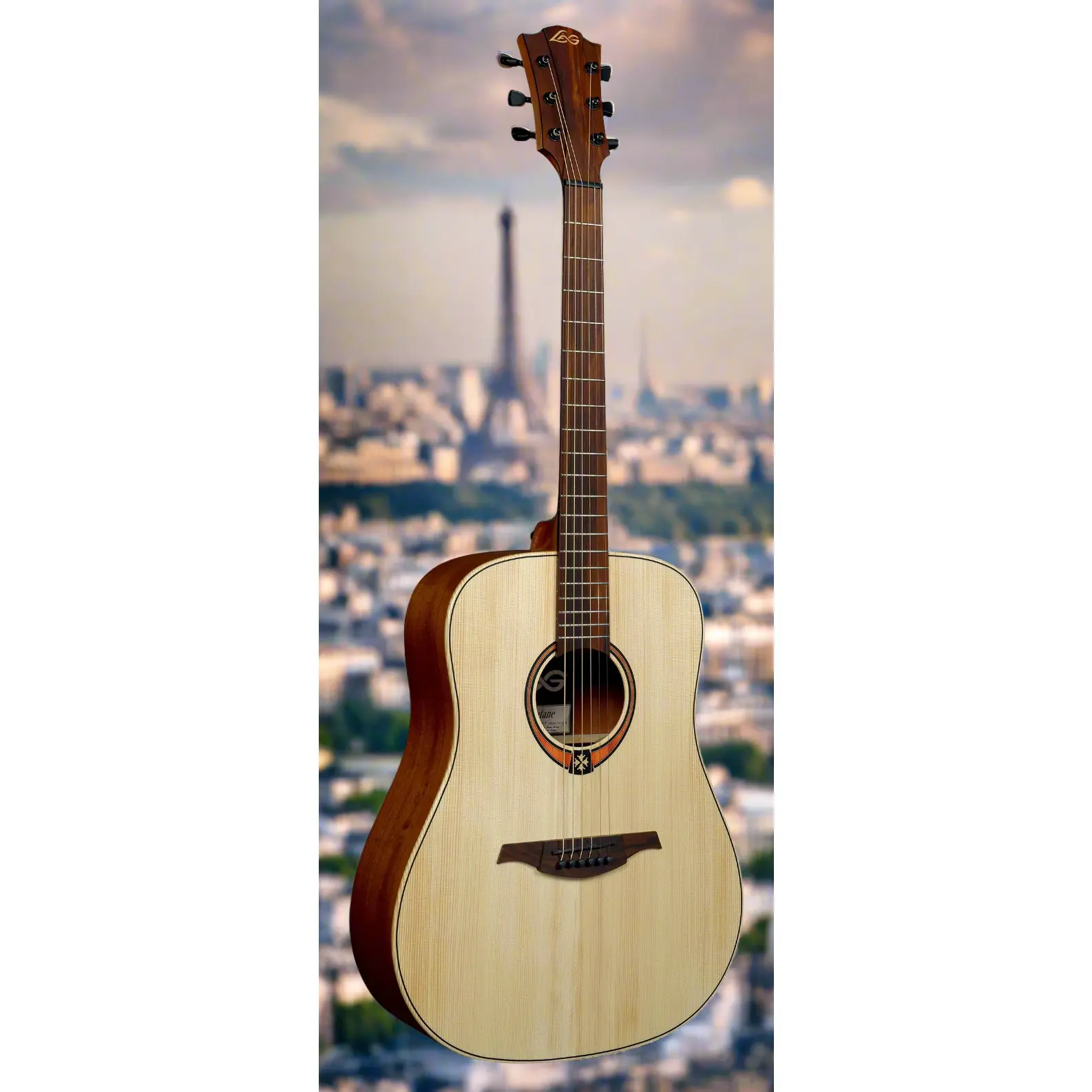 Lâg T70D Tramontane Dreadnought Acoustic Guitar, Natural