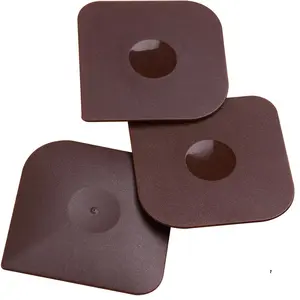 Plastic Pan Pot Dish Scraper Tool Set, Kitchen Nylon Food Scraper, Cast Iron Skillet Cleaner Pan Pot Scrubber, Kitchen Plastic Scrapper Non-Scratch (Brown)