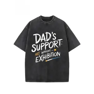 Unisex Heavy 230gsm Cotton T shirt with Vintage Street Style Loose Shoulder Drop Fit Geometric Pattern Print and All Season Machine Washable Casual Wear Ideal for Dads Husbands and Grandfathers