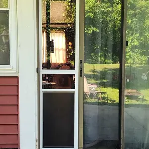 VEVOR Dog Door for Sliding Glass Door,  75 7/8"-80 11/16" Adjustable Height Doggy Door for Sliding Doors, Aluminum Frame Tempered Glass Pet Door with Hinge Structure Flap and Lock for Large-Sized Dogs