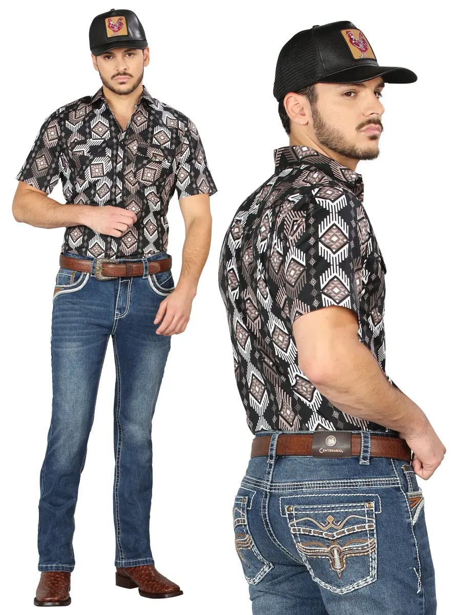 Centenario Mens Bootcut Denim Jeans - Dark Blue