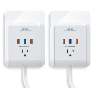 Bell & Howell Set of 2 Power Outlets w/ 6 Ports & Surge Protector