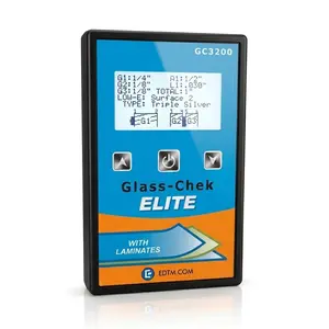 EDTM Glass-Chek ELITE (GC3200) Battery-Powered Portable Glass & IG Thickness Meter with Low-E Detection, Made in USA