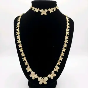 Elegant Butterfly Necklace Set for Women - Gold Tone Jewelry with Delicate Butterfly Design - Perfect for Special Occasions