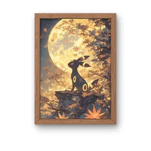 Umbreon Style, Japanese Anime Poster, Bedroom Aesthetic, Anime Bedroom Aesthetic, Unframed Wall Art, Japanese Style Home Decor