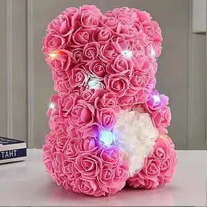 Artificial LED Rose Teddy Bear
