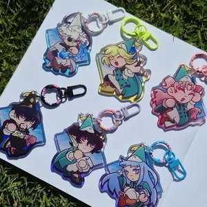 6 Ops Witch Hat Atelier Acrylic Keychains, WHA Qifrey Olruggio Coco & more Bag Charm Gifts