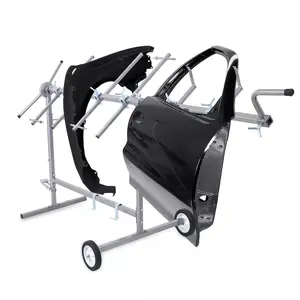 Auto Paint Stand Panel Hood Hanger Spray Rack with 360º Rotating Feature Seven Locking Positions Total Lock Caster Wheels for Car Bumpers Stable Mobile