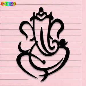 1pc Avant-Garde Ganesha Metal Wall Art, Avant-Garde Ganesha Statue Mural, Iron Craft, Perfect for Living Room, Garden, Indoor/Outdoor Decor, Intricate Craftsmanship, Artistic Metalwork, Christmas Decor, Ideal Gift for Trend Seekers