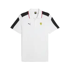 PUMA Mens Scuderia Ferrari Race Mt7 Short Sleeve Shirt Casual Casual - White