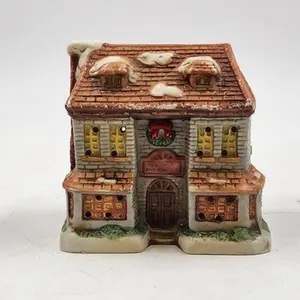 Scrooge & Marley Christmas Village Porcelain House Illuminable 1991 Victorian