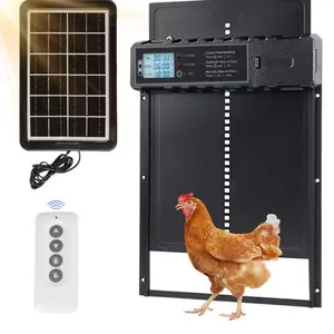 Solar Powered Automatic Chicken Coop Door, Timer & Remote Control, Anti-Clamp, Rust Resistant, Easy Installation, Durable Design