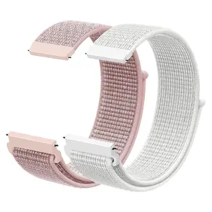 Nylon Watch Band (Band Only), 2 Counts Adjustable Elastic Belt Fabric Watch Band for Men and Women, Replacement Watch Band for Samsung Galaxy Watch, Wearable, Smart Watch Straps