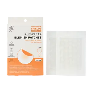 [RUBY VIBE CO] Blemish Patches, 108 Invisible Rounds Pimple Patches, Breathable, Waterproof, Non-invasive Use