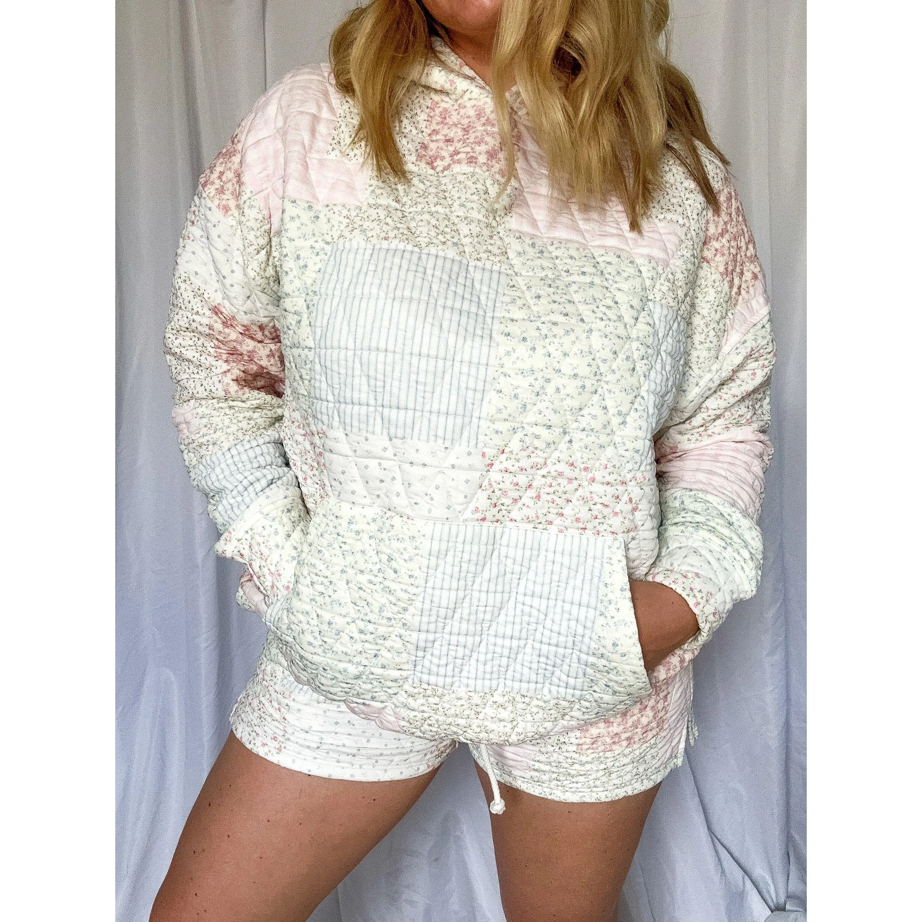 Pastel Tide Quilted Hoodie Pastel Tide Quilted Hoodie