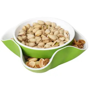 Stackable Party Snack Bowls , Pistachio & Peanut Bowls with Shell Storage ,Snack Serving Dish for Nuts, Seeds, Candy , For all occasion's Tableware