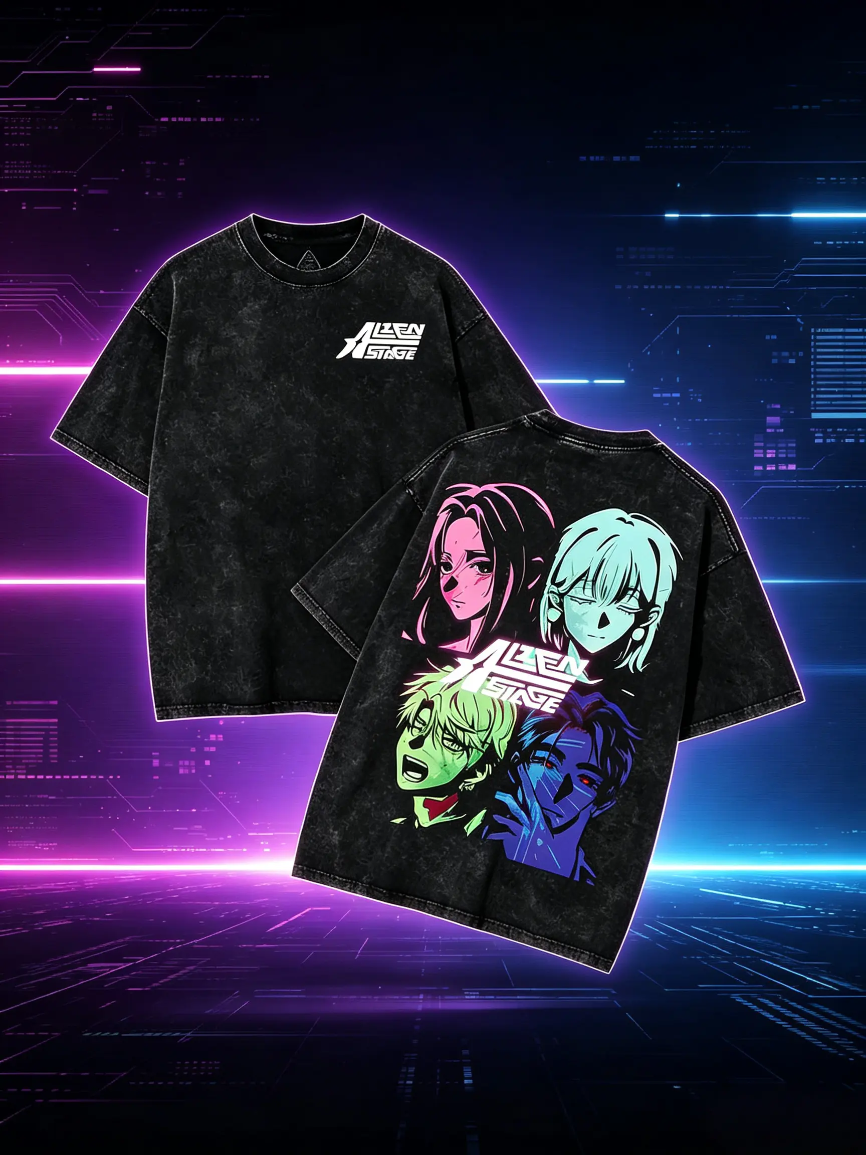 valentine shirts Alien Stage Tee - Sua Mizi Ivan Till Sweatshirt - ALNST ivantill mizisua Long Sleeved Shirt - Idol Anime T-shirtGrunge Graphic Album T-Shirt Tropical