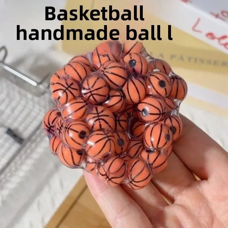 Moldable Basketball Handmade Ball, Noisy Ball Around Sports Events, Pinching Music Decompression Toy Decompression Artifact