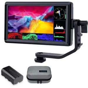 S55 V3 6 Inch 500nit  Camera DSLR Field  4K HDMI Input Output  LUT Waveform Focus Assist, See Clearly, No  Guessing for Video  Vlogging with F550  and Bag