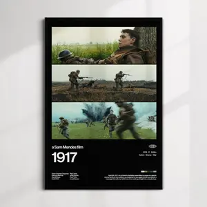 1917 Movie Poster | Modern Wall Art, History War Film (PDF ) #334