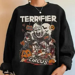 Vintage Terrifier Sweatshirt: Retro Horror Movie Art the Clown, Terrifier Sweatshirt