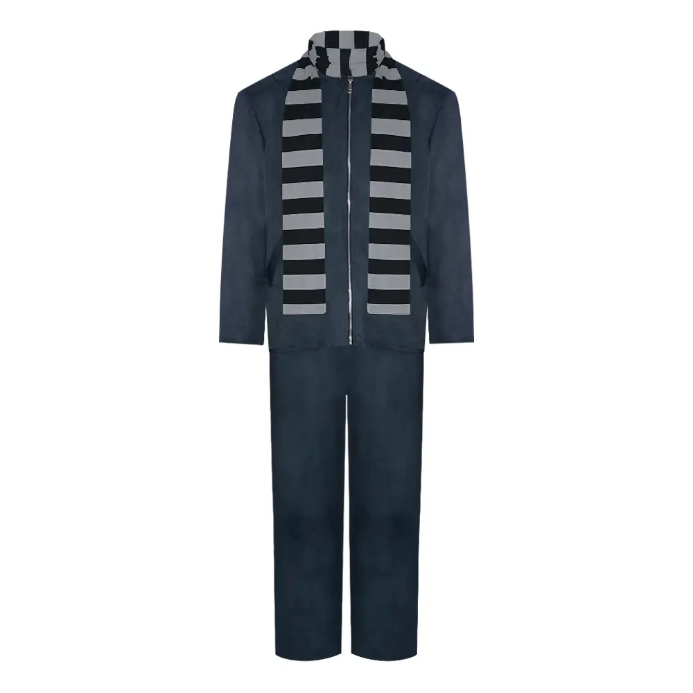Gru Cosplay Costume Set Adult Men Scarf Coat Pants for Comic Con Convention Outfit