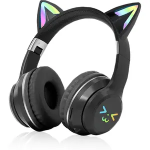 Ear  Headphones for  & Adults, 48H Play Time, Colorful LED Light  Headphones  Foldable & Wired, 85dBA Safe Volume, for /iPad/Laptop/PC