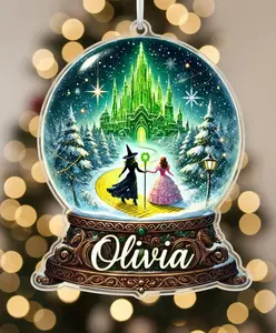 Custom Name Elphaba and Glinda Besties Acrylic Ornament, Acrylic Witches Of Oz Ornament Wickeds, Decor Ornament Wicked Musical Wicked Movie