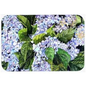 212 MAIN Large Rectangular Tempered Glass Chopping Board (Kitchenware) - Floral Hydrangea Print, Heatproof, Durable, 15H x 12L in, for Knives, Cooking & Cutting Tasks, Cuttingboard