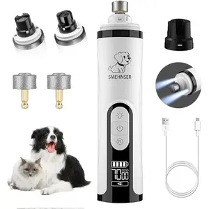 2026 upgraded silent groom professional nail machine -3-speed cordless beauty professional nail grinder, pet nail trimmer with 2 LED lights, USB-C recharge