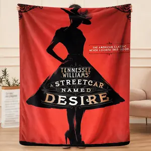 A Streetcar Named Desire brainstorm  flannel blanket, exclusive gift for home, office, camping travel, personalized pattern design, modern style, soft texture