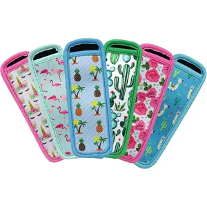 Ice Pop Sleeves 6 count Neoprene Popsicles Holders Bags  Popsicles Antifreezing Covers