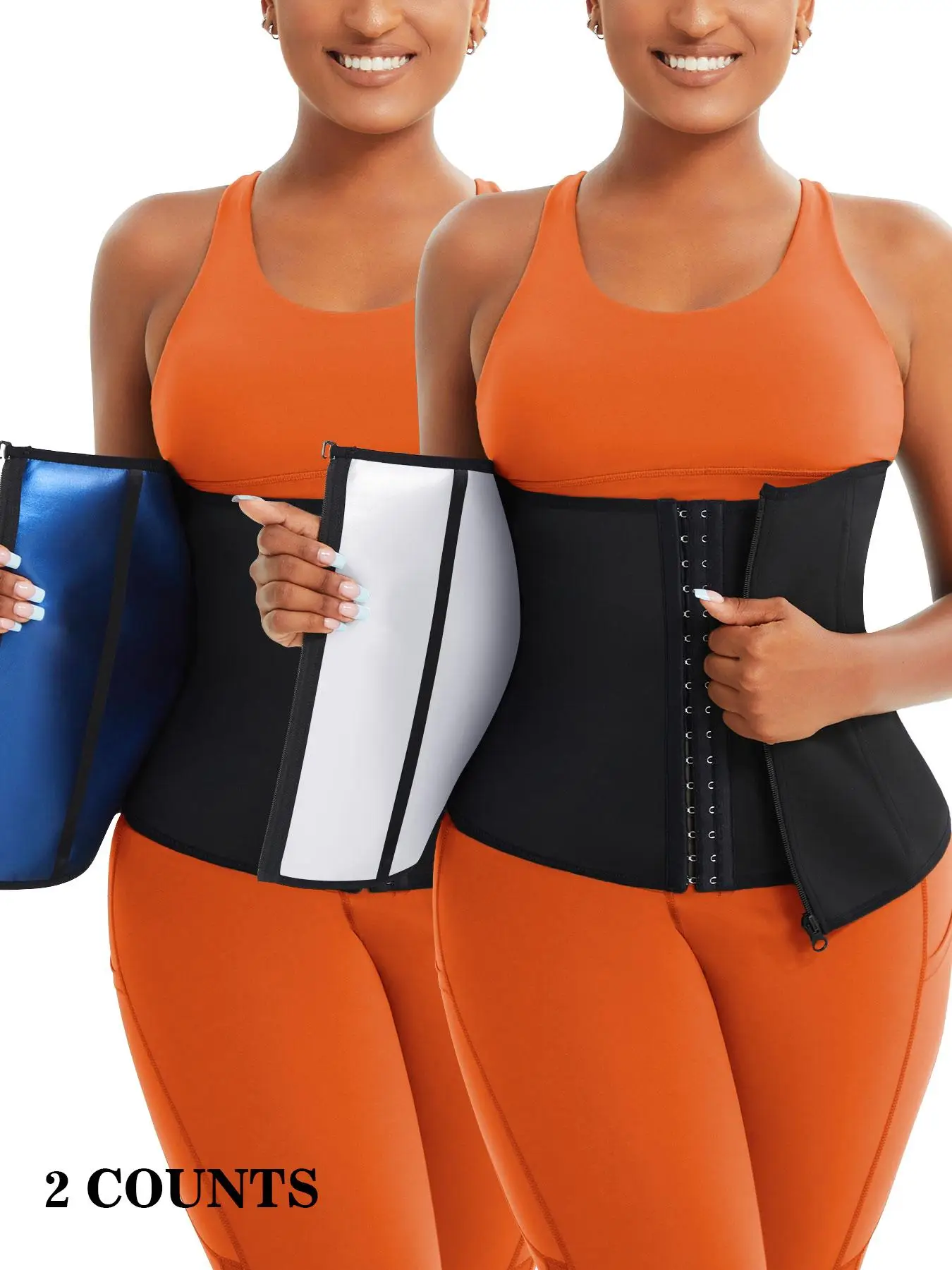 Women's Plain Zipper Waist Trainer, Basic Tummy Control Hook Closure Fajas Colombianas Shaper, Summer Outfits 2024, Women's Tummy Control Clothing