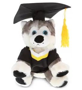 PLUSH GRADUATION - SUPER SOFT PLUSH - FLOPPY HUSKY