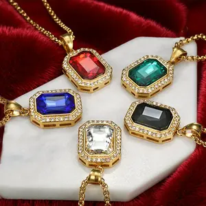 1pc Light Luxury Style Square Synthetic Zircon Pendant Necklace, Simple Yet Romantic, Perfect for Vacation, Party, Daily Wear, Adding Elegant Charm, Valentine's Day Gift for Girlfriend and Wife